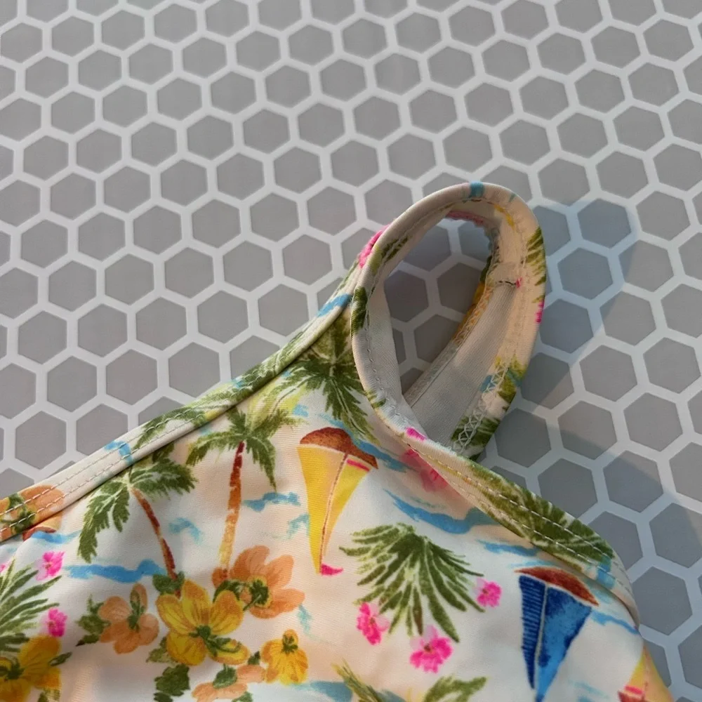 Old Navy Tropical Themed Girls One Piece Swim Suit Size 3T